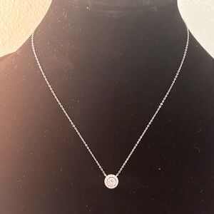 Elegant Silver Necklace with Cubic Zirconia